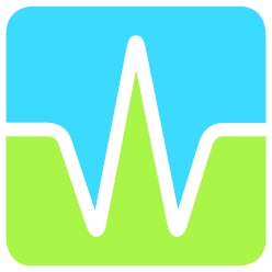Logo Praxis Dr. Weitkamp in den Farben blau, grün und weiß