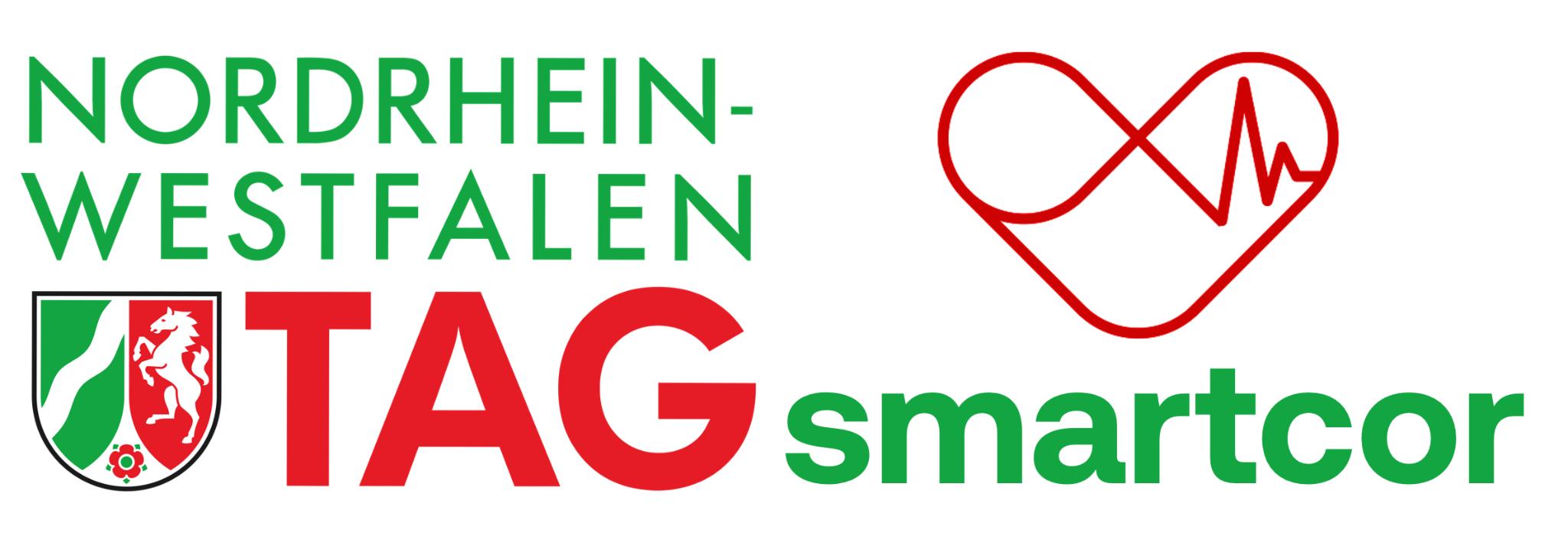 Bild für den NRW-Tag mit smartcor-Logo in rot-grün